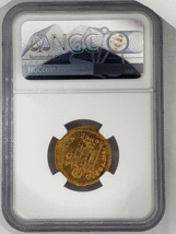 【東ローマ帝国】金貨　ソリダス　1400年前　ビザンチン帝国　マウリキウス帝　鑑定済　MS 4/5 3/5 NGC H015_画像5