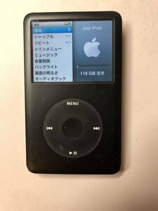 iPod classic 新品SSD128GB搭載　新品バッテリー交換済　動作確認済　真っ黒モデル　軽量化　MB 147LL