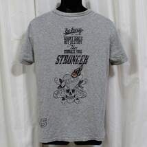 エドハーディー ED HARDY メンズ半袖Tシャツ グレー XLサイズ M02ABPP052 新品_画像4