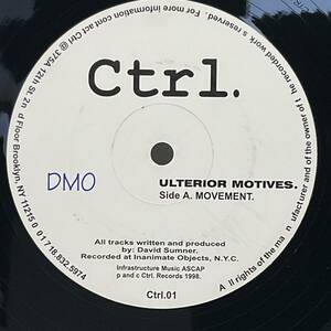 12'' レコード DMO Ulterior Motives / US盤オリジナル ディープハウス テックハウス