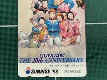 【未使用】NTT テレホンカード50度　1998年　機動戦士ガンダム20周年記念　キャラクター集合　安彦良和イラスト　テレカ_画像3