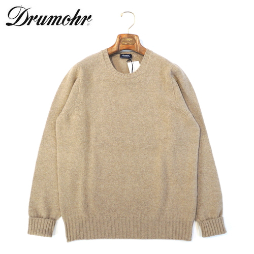 【40%OFF・新品・50】Drumohr（ドルモア）ラムズウール 8GGクルーネックニット ベージュ D4W103