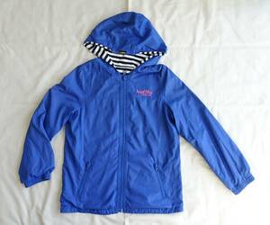 ANGEL BLUE* Angel Blue * jumper * jacket * thin * reversible * blue * border pattern *140