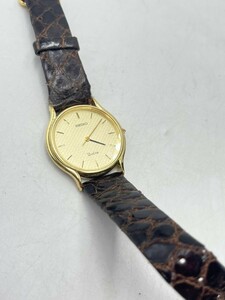 北山10月No.92 腕時計 SEIKO セイコー Dolce ドルチェ 動作未確認 ブランド時計 レザーベルト ブラウン系 ゴールド文字盤 