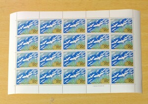 昔ばなしシリーズ つる女房 とびたつつる 昭和49年(1974) 20円切手 20枚シート