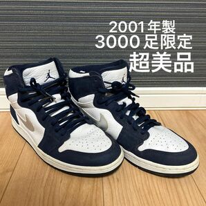 NIKE ナイキ エアジョーダン1 3000足限定 2001年製　白/銀/紺