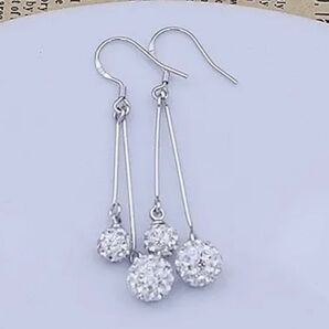 フックピアス ラウンドボール ダブル 2連 レディース シルバー925 新品