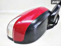 動作OK!! ホンダ 純正 GE6 フィット ドアミラー サイドミラー 赤 レッド 7P 電動格納 右 右側 運転席側 ウインカー付 GE7 GE8 GE9 GP1 GP4_画像3