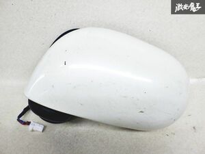 動作OK!! 日産 純正 Z12 キューブ ドアミラー サイドミラー 白パール系 5P 電動格納 左側 左 助手席側 即納