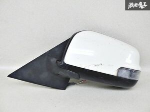 動作!! 日産 純正 C26 セレナ サイドミラー ドアミラー 電動格納 左 左側 助手席側 7ピン 白パール系 即納