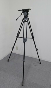 石) ビデオカメラ 三脚 SONY VCT-2200RM 現状品　231128　台車