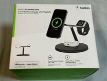 ★Belkin 3 in 1 MagSafe充電器 最大15W高速充電 ワイヤレス充電器 MagSafe公式認証 ブラック WIZ009dqBK ベルキン アップル Apple iPhone_画像1