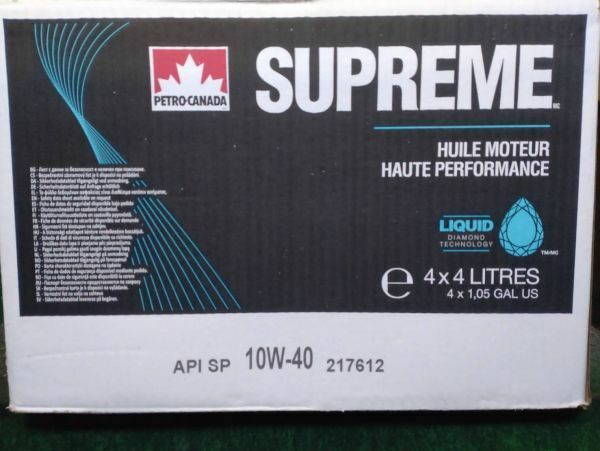 ペトロカナダ シュプリーム SP SUPREME 10W-40 4L 4缶セット 1ケース