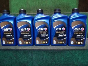  Elf Evolution a-ru Tec Elite 5W-30 1L 5 can set total 5L all compound oil 