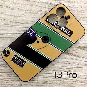 アイルトン・セナ ヘルメット デザイン iPhone 13 Pro ケース F1 マクラーレン ホンダ ブラジル スマホ