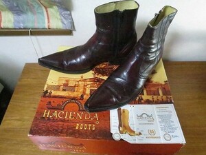 HACIENDA　ジッパーブーツサイズ8ハーフEE