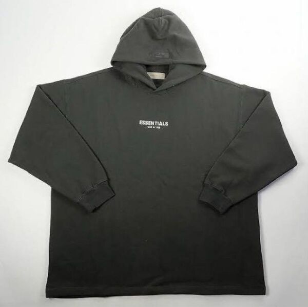 エッセンシャルズ パーカー LS HOODIE "Iron" オーバーサイズ プルオーバーパーカー パーカー