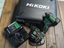 HiKOKI WH36DC 36V コードレス インパクトドライバ ＋マルチボルト 2.5/5.0Ahバッテリ×1個＋急速充電器付 中古_画像1