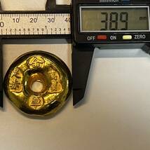 中国　古銭　清時　「金庫　万寶　足赤」銘　丸形　硬貨　寶　金色の塊　縁起物　めぐみ　金貨　重さ55.5g_画像6