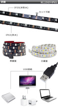 AP LEDテープライト USB接続 RGB 200CM IP65(防水) 5V 白基盤 コントローラー付き AP-LL116-200CM-IP65-W_画像3