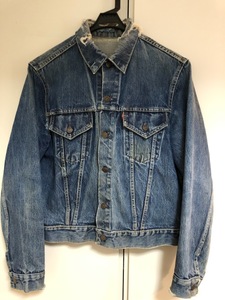 60's Levi's リーバイス 557 3rd 38 オリジナル ヴィンテージ デニム ジャケット Gジャン ビッグE イエローステッチ ボタン裏 O アメカジ