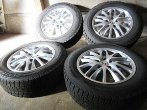 冬用+純正品set!! ホンダ RB オデッセイ 純正 (16x6,5+55 5H/114,3) バリ溝(DUNLOP WM02/2020年製) 215/60R16 流用 純正戻し 格安売切り!! 