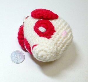 (16Ho)AAA.~ Panda knitting key holder ( red ) [ official fan Club AAA Party]