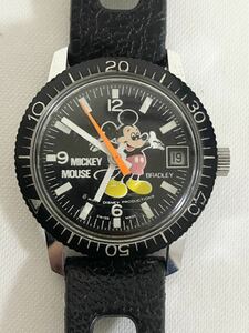 11K023 希少 ヴィンテージ ミッキーマウス BRADLEY 手巻き 機械式 アンティーク レトロ 腕時計 動作品