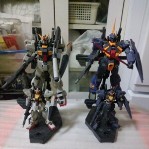 GFFガンダムMK-Ⅱ&バーザム改&ガンダムMK-Ⅱティターンズカラー換装パーツ.Gスタンダート.ガンダムMK-Ⅱ.エゥーゴ&ティターンズカラー2体。