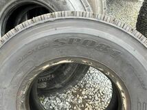 バリ山 【中古6本】ダンロップ SP081 225/90R17.5 127/125J 19年製造 約9分山 中古スタッドレスタイヤ_画像5