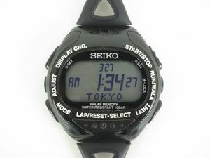 SEIKO セイコー プロスペックス スーパーランナーズ　メンズ腕時計　S670-00A0　クオーツ　デジタル　お洒落な　ブラック　F11