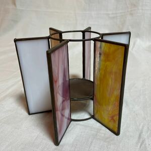 stained glass candle stand interior retro 