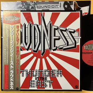 11H 美盤 帯付き ステッカー付き ラウドネス Loudness / サンダー・イン・ジ・イースト Thunder In The East AF-7337 LP レコード アナログ