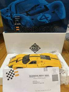 京商 KYOSHO 1/18 Ford GT40 MK RLG18050 フォード イエロー 車 模型 カー 中古 