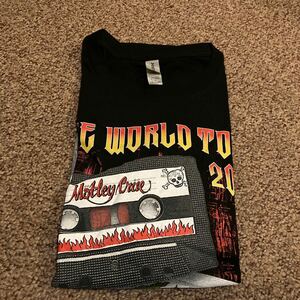 モトリー・クルー ★ デフ・レパード ★2023年来日公演グッズ★Motley Crue ★ Def Leppard★コラボTシャツ★MIXTAPE柄★Lサイズ