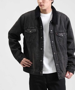 S ●定価13200円 リーバイス ユーズド加工 シェルパジャケット Gジャン 裏ボア デニムジャケット Levi's ブルゾン ブラック 　16365-0171