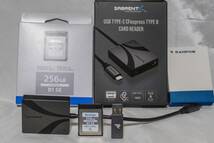 ●1.ネクストレージ　256GB CFexpress Type B メモリーカード　●2.CFexpress Type B カードリーダー　●3.USB C to USB 3.0変換アダプター_画像1