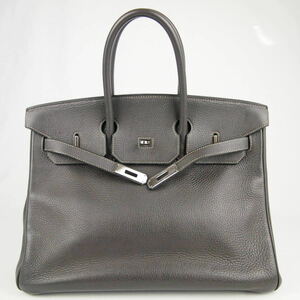 【B391】美品　HERMES エルメス　2001年　バーキン35　グレー系　トゴ　レザー　SV金具　ハンドバック　刻印□E