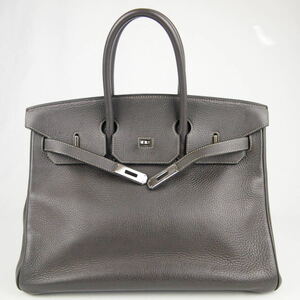 【B391】美品 HERMES エルメス 2001年 バーキン35 グレー系 トゴ レザー SV金具 ハンドバック 刻印□E