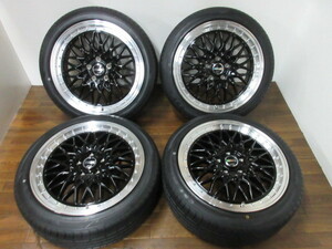 【送料無料・税込み】美品！ STEINER by AME 18in7.5J+53 5穴PCD114.3 CST 215/45R18 ステップワゴン/ノア/ヴォクシー/エスクァイア