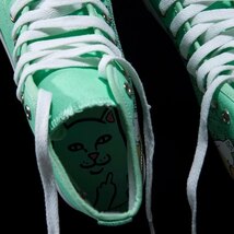 春夏色 RIPNDIP リップンディップ■送料込■ハイカットスニーカー■ミント 28cm■Nermal Portrait High Tops SHOES■猫 ネコ スケボー_画像6