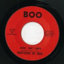 【7inch】試聴　BROTHERS OF SOUL 　　(BOO 1004) I GUESS THAT DON'T MAKE ME A LOSER_画像1