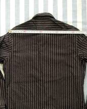 【TAKEO KIKUCHI】◆タケオキクチ ◆メンズ デザインシャツ ◆綿:100% ◆サイズ 3 ◆柄シャツ ◆日本製 ◆パープル×濃淡グレー×ブラック_画像7