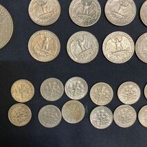 アメリカ　硬貨 銀貨 コイン 　ONE DIME　FIVE　CENTS　QUATER　DOLLAR　現状品　合計52枚_画像9
