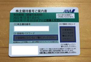 ANA 全日空 株主優待券（株主優待番号） 