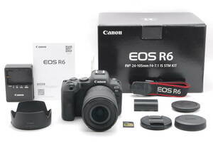 【S数僅少2000回以下】Canon EOS R6 RF24-105 IS STM レンズキット 概ねキレイ＆レンズ概ねクリアです。付属品多数です。