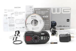 RICOH WG-4 GPS ブラック 動作も写りもOKです。概ねキレイです。バッテリー、ACアダプター、USBケーブル、ストラップ、説明書類、箱等付き