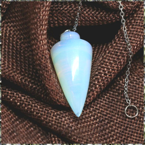 [Healing] White Opal Moonstone Pendulum オパール ムーンストーン ダウジング 振子 ストーン ヒーリング ペンデュラム パワーストーン