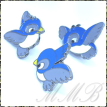 [BROOCH] Lapel Pin blue birds エナメル彩色 ブルーバード 3羽の幸せの青い鳥 ジャケット スーツ襟PINS ピンブローチ セット 【送料無料】_画像2