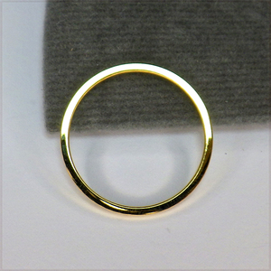 [RING] Yellow Gold Plated Flat Straight Slim フラット ストレート 1mm スリム ゴールド リング 21号 【送料無料】